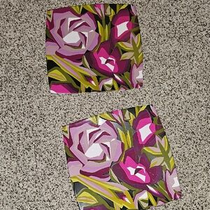 Missoni Chartreuse Purple Pink Floral Plates